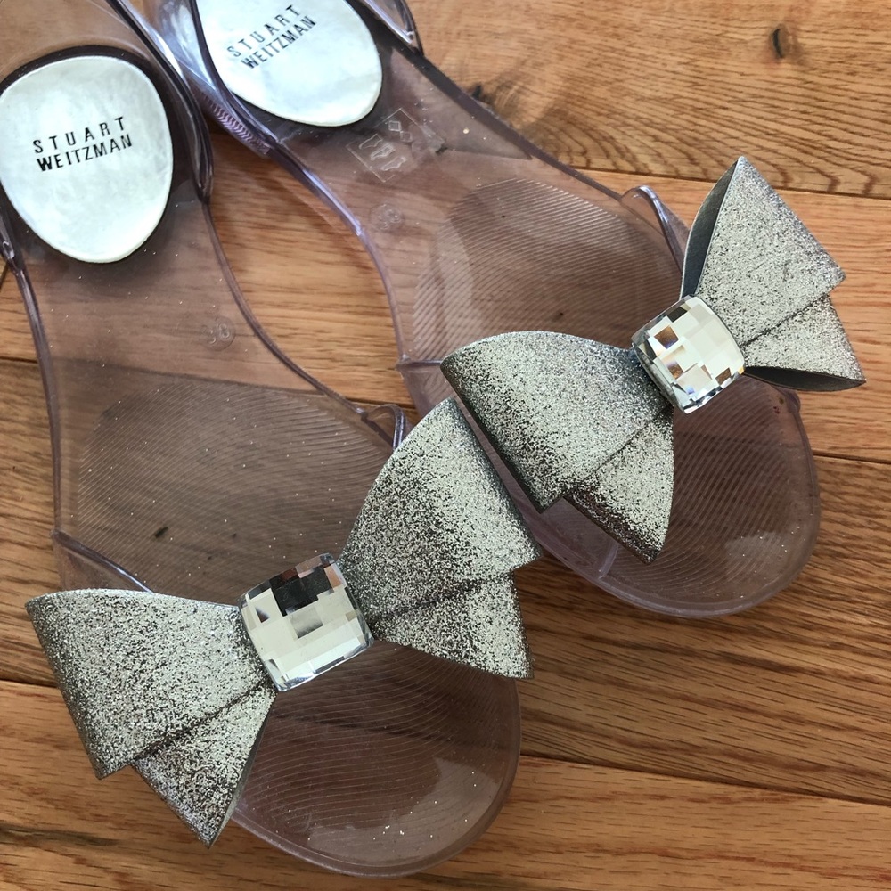 Stuart Weitzman Gemini Jelly Bow Flats - Picture 8 of 8